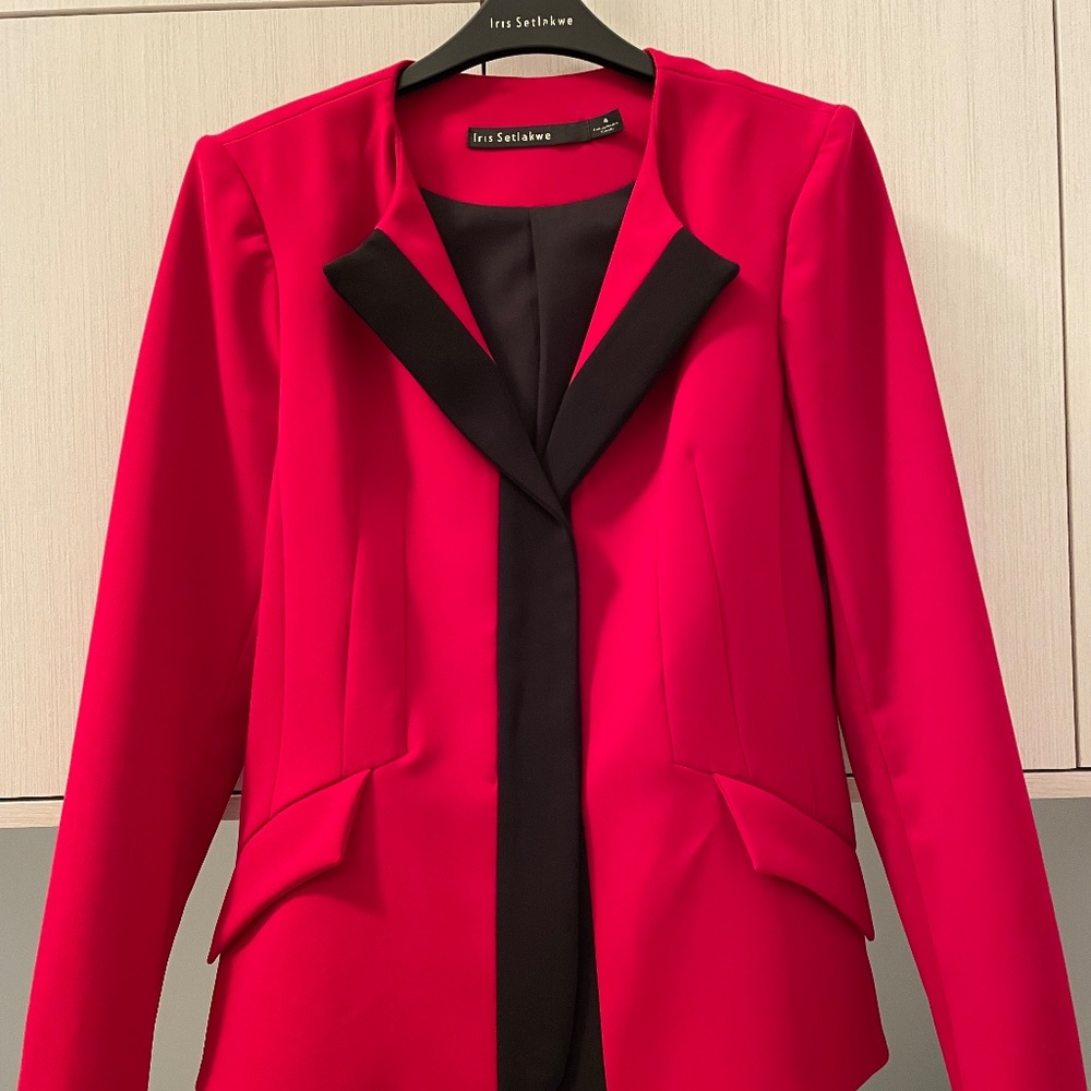 Iris Setlakwe Red & Black Blazer